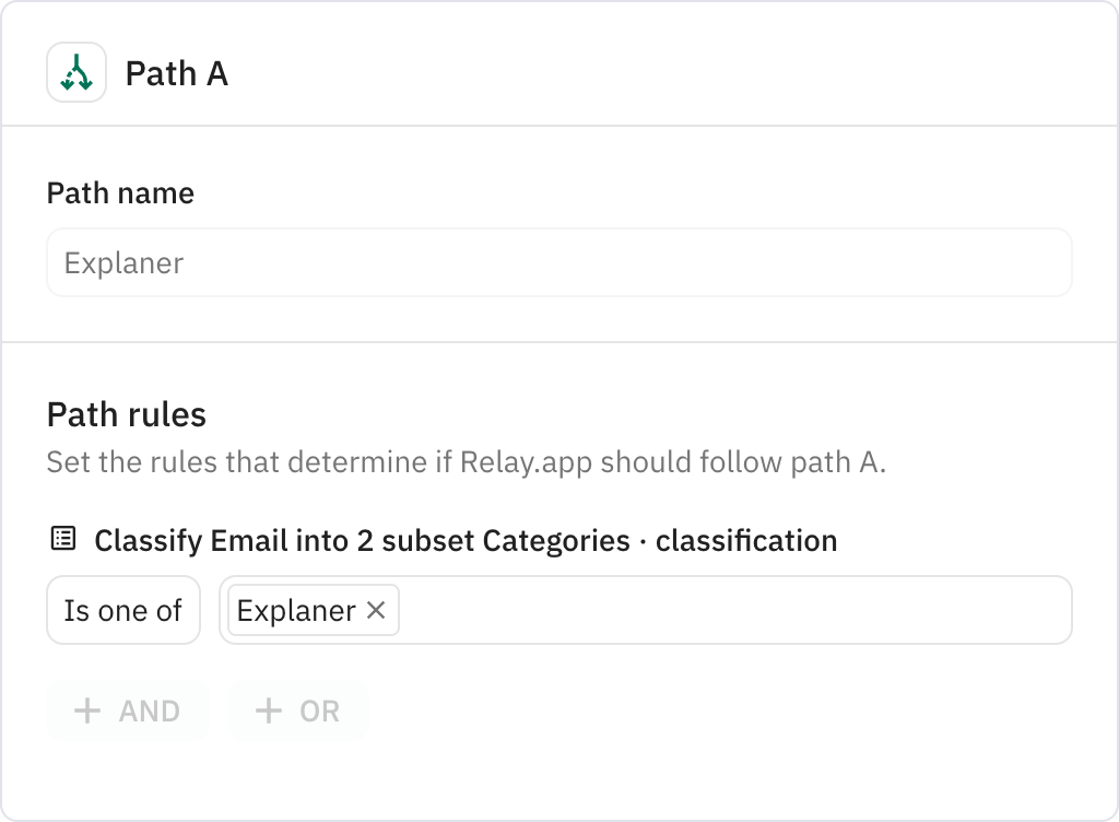 Relay.app screenshot of: Explaner