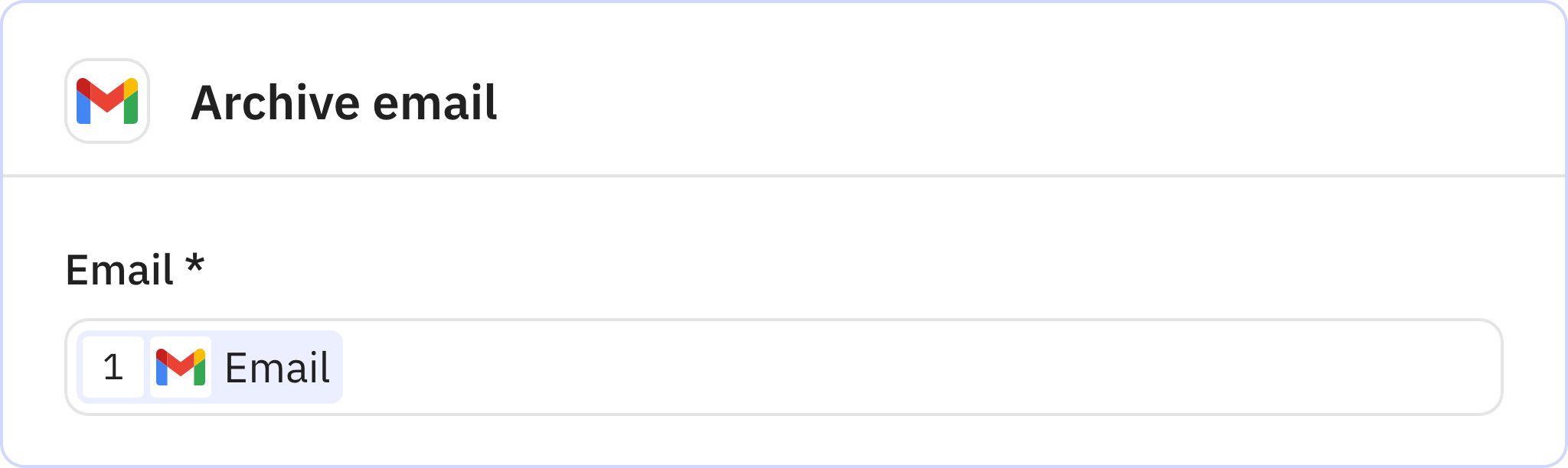 Relay.app screenshot of: Archive email