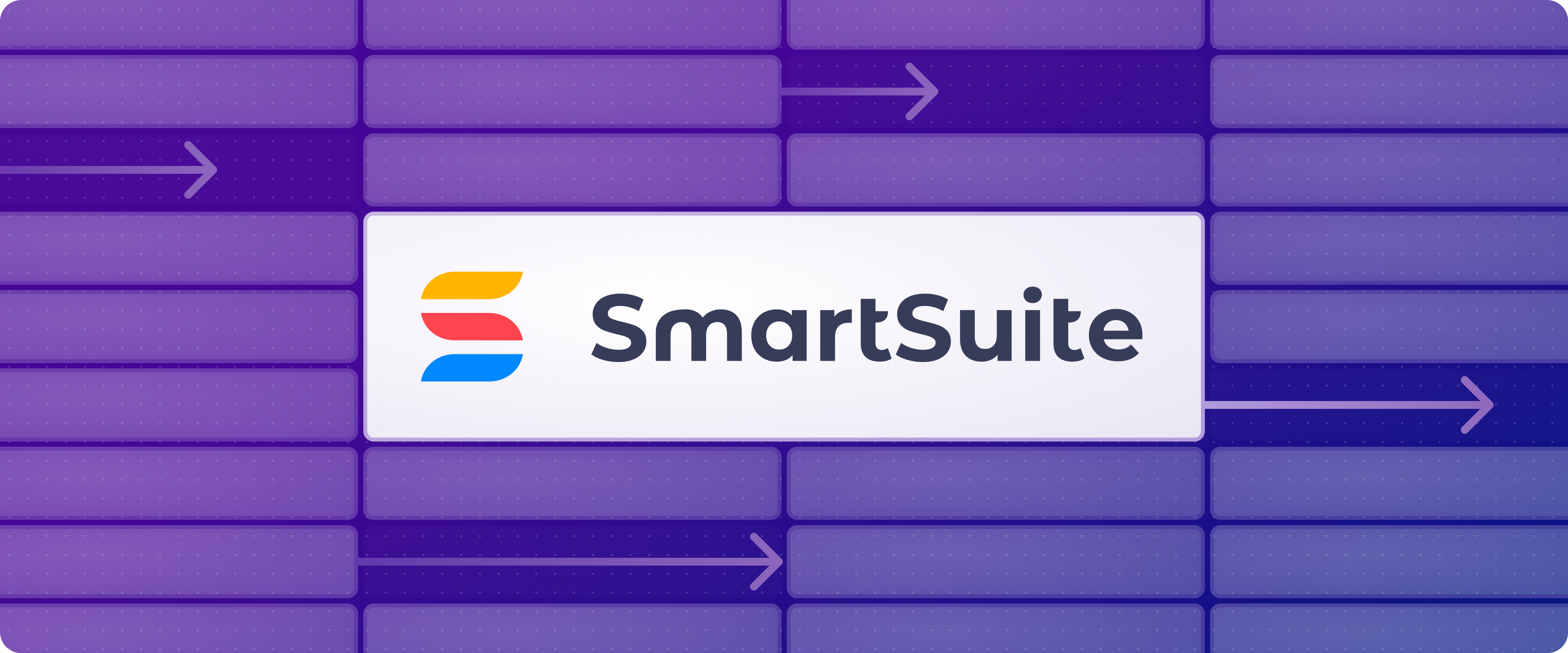 Decorative banner with SmartSuite logo