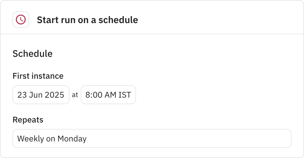 Relay.app screenshot of: Trigger