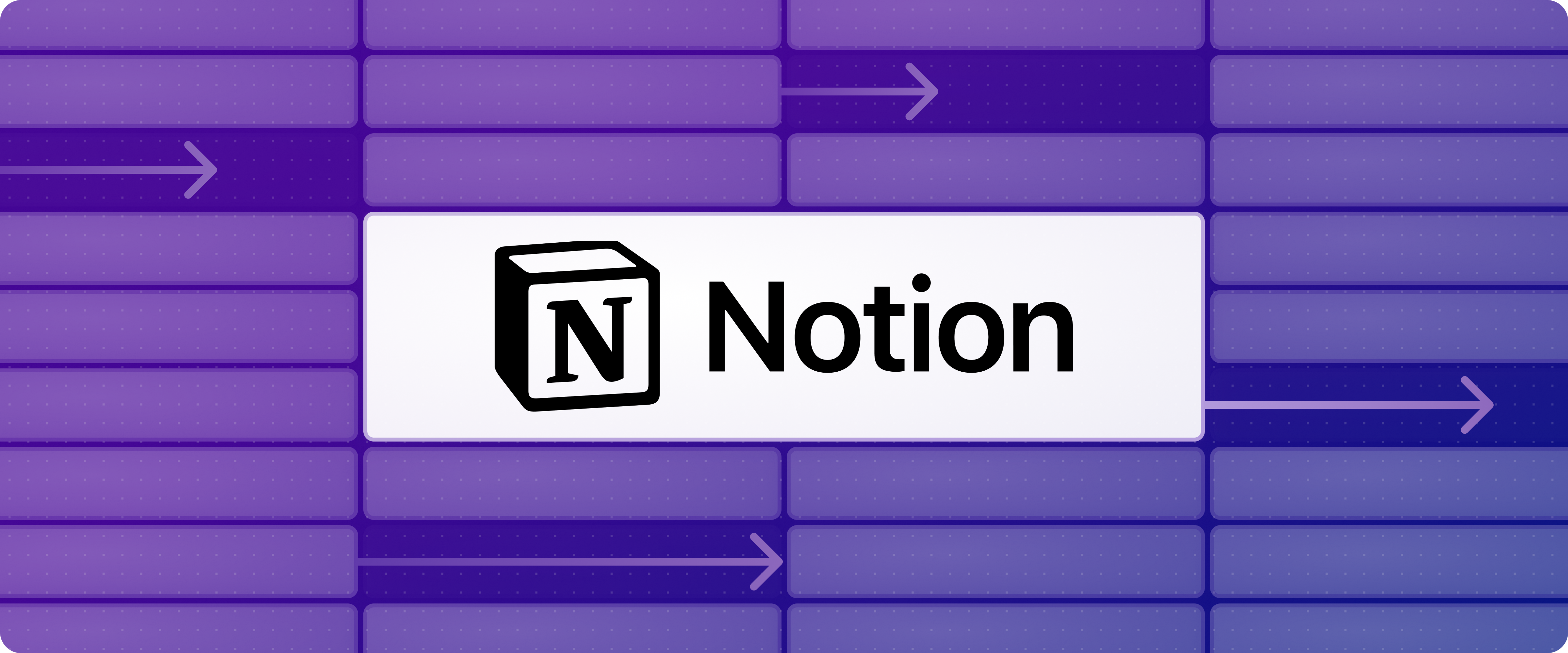 Decorative banner with Notion logo