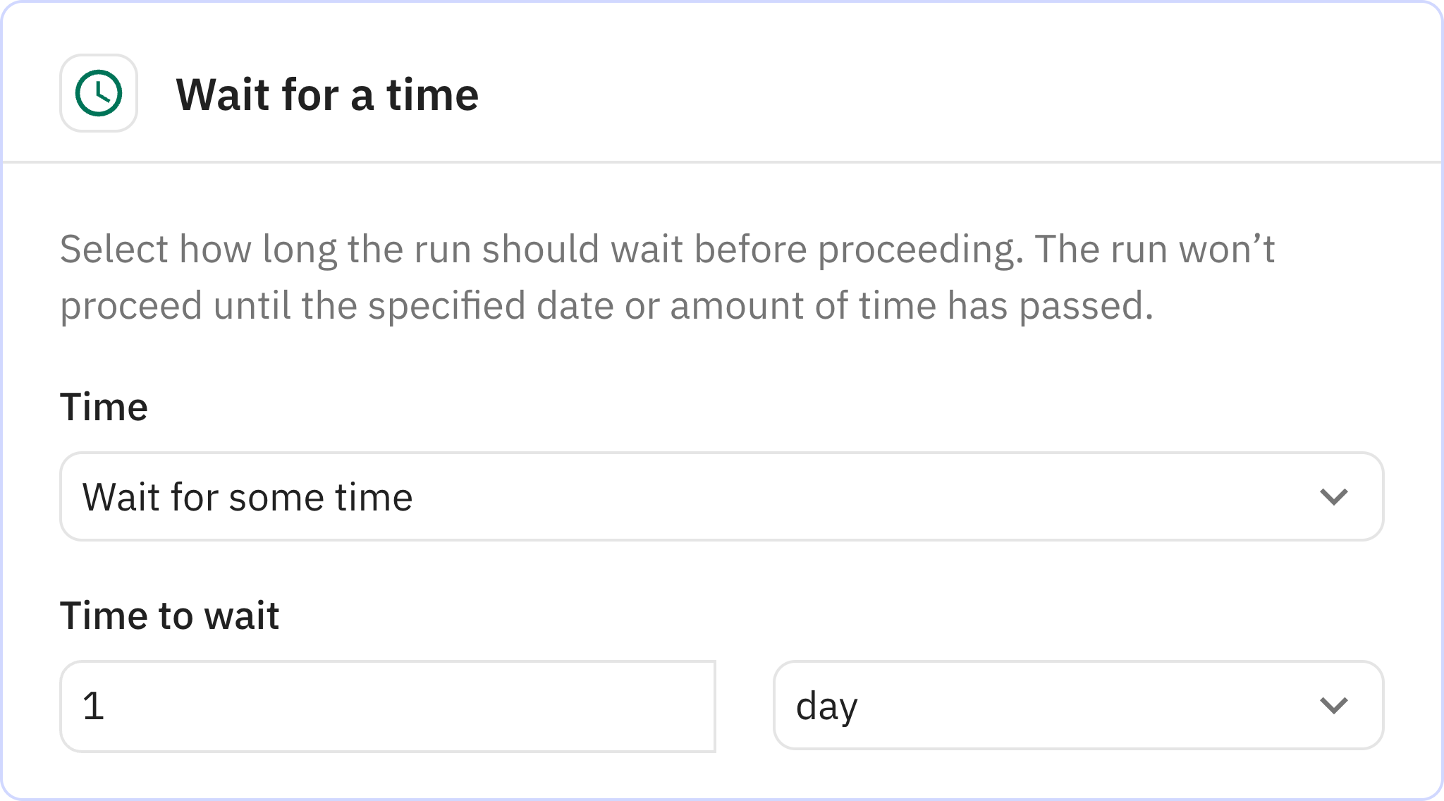 Relay.app screenshot of: Step 2: Wait for a time