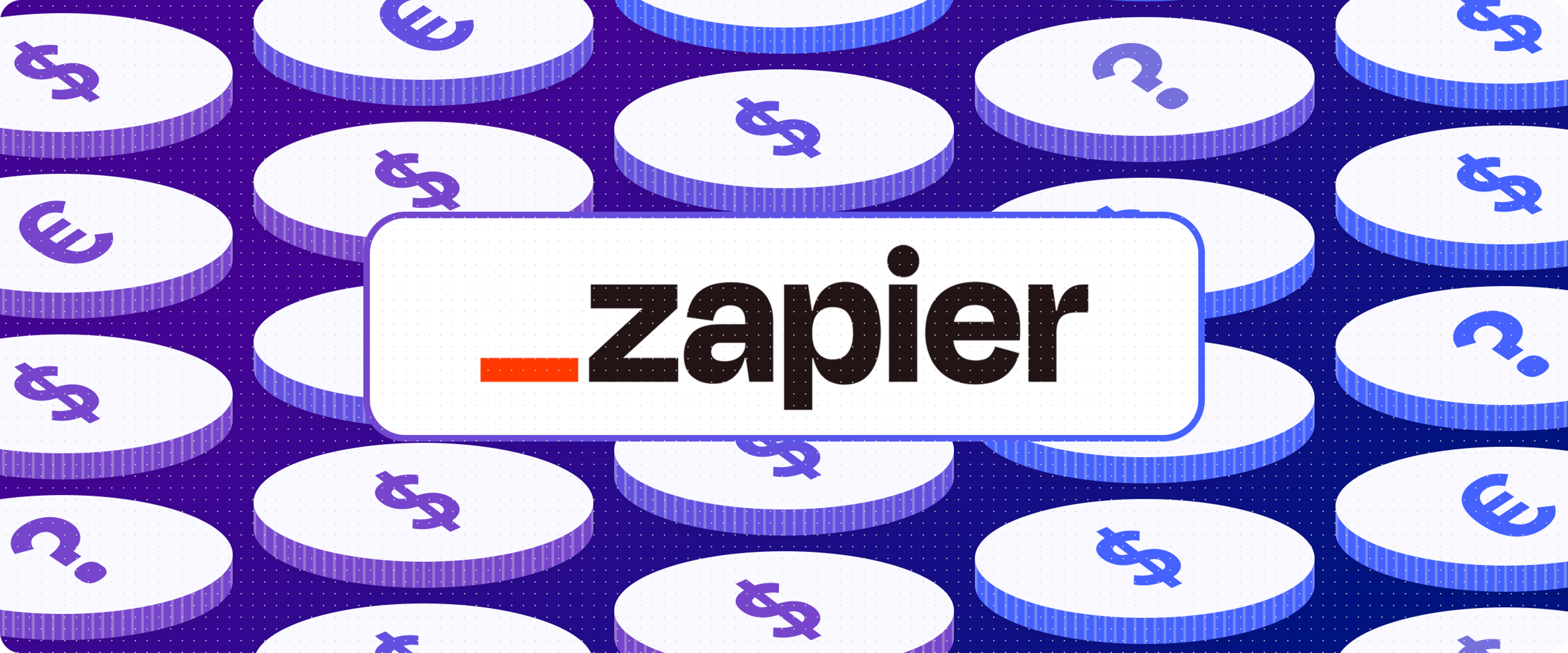 Decorative banner with Zapier logo