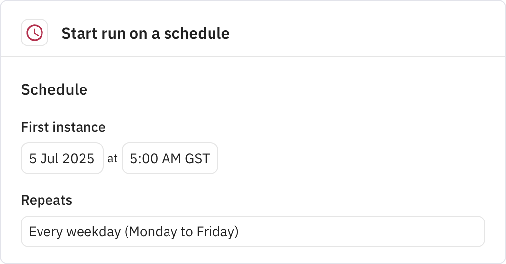 Relay.app screenshot of: Trigger