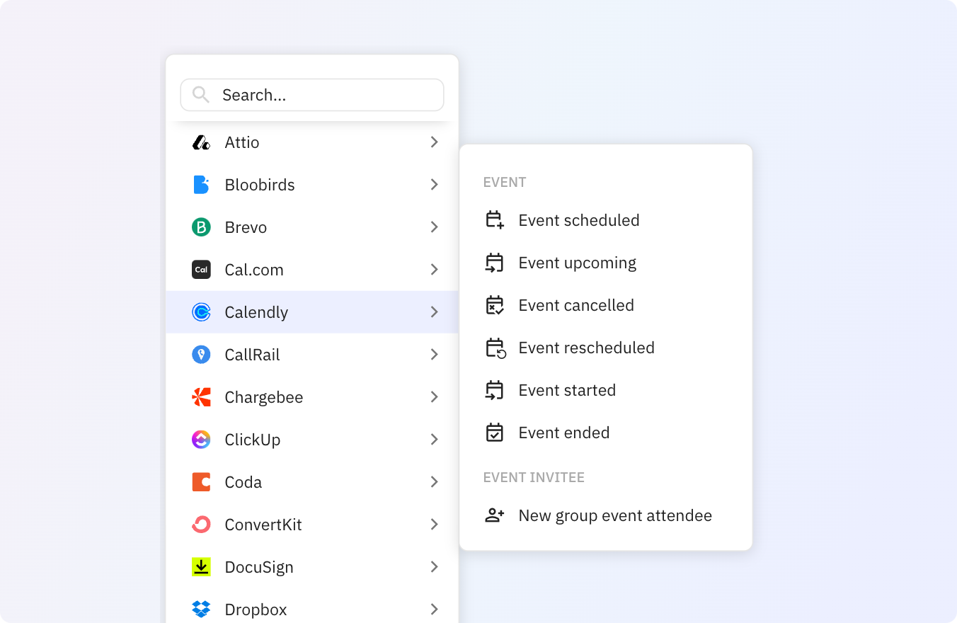 Use Relay.app's Calendly integrations to trigger actions across your apps