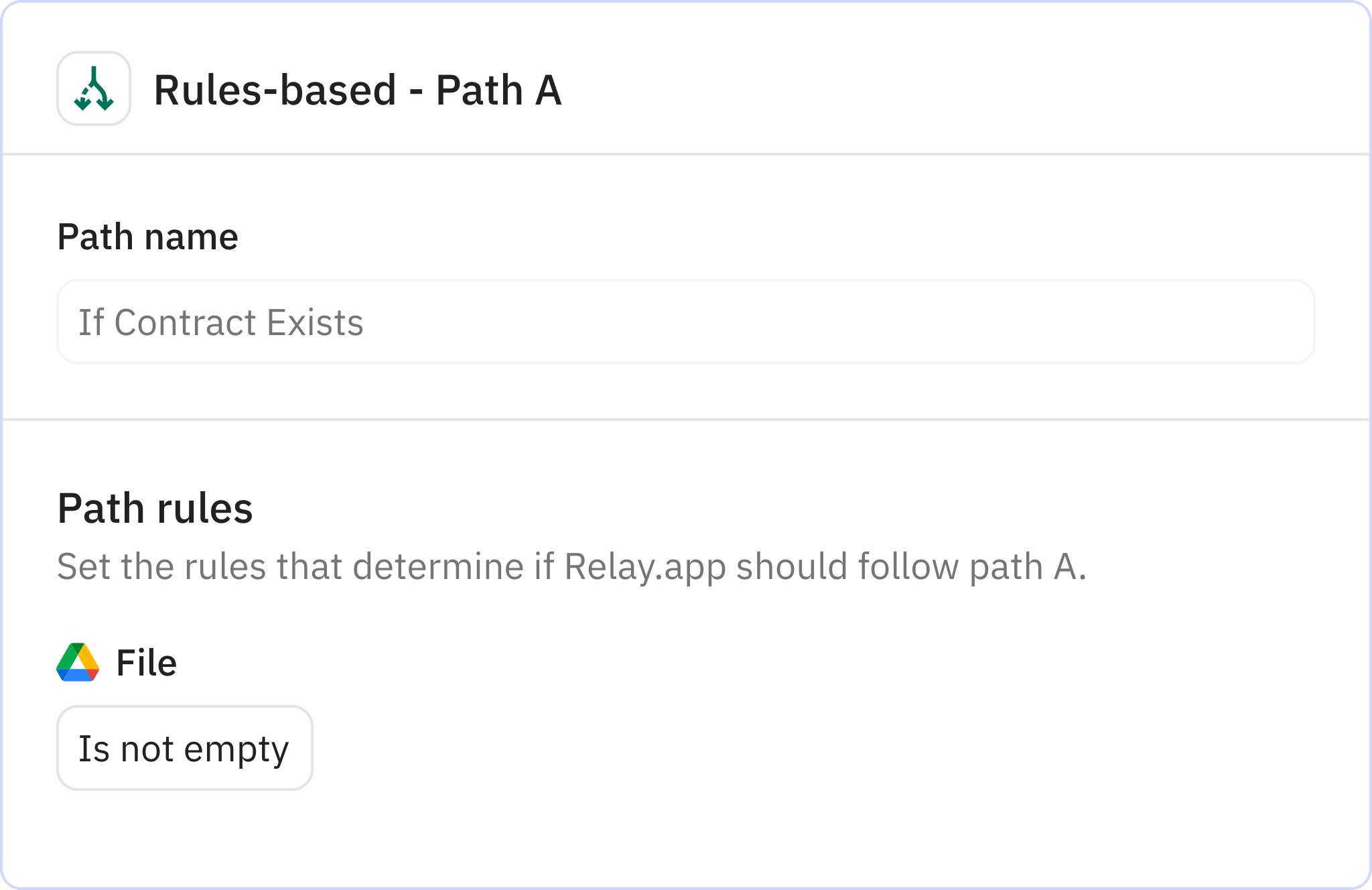 Relay.app screenshot of: If Contract Exists