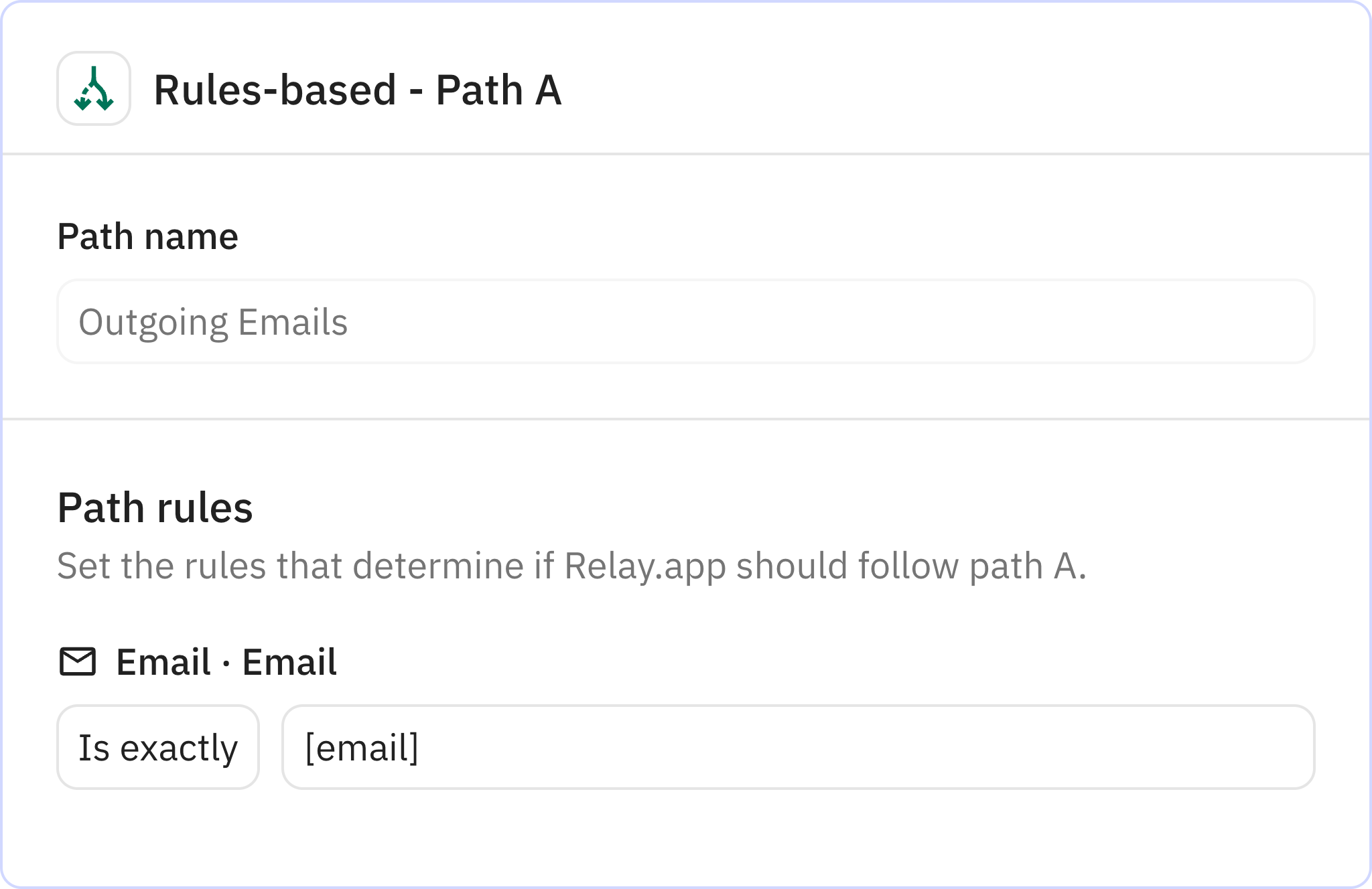 Relay.app screenshot of: Path: Outgoing Emails