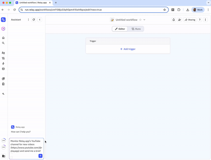 The Relay.app Assistant has been learning new tricks recently