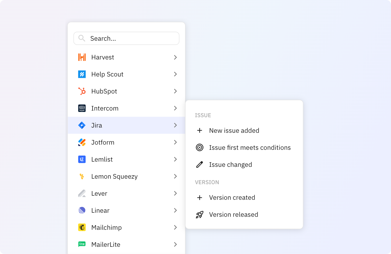 Use Relay.app's Jira integrations to trigger actions across your apps