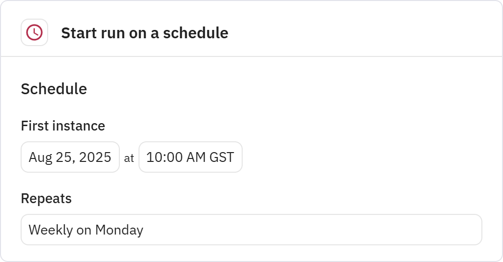 Relay.app screenshot of: Trigger