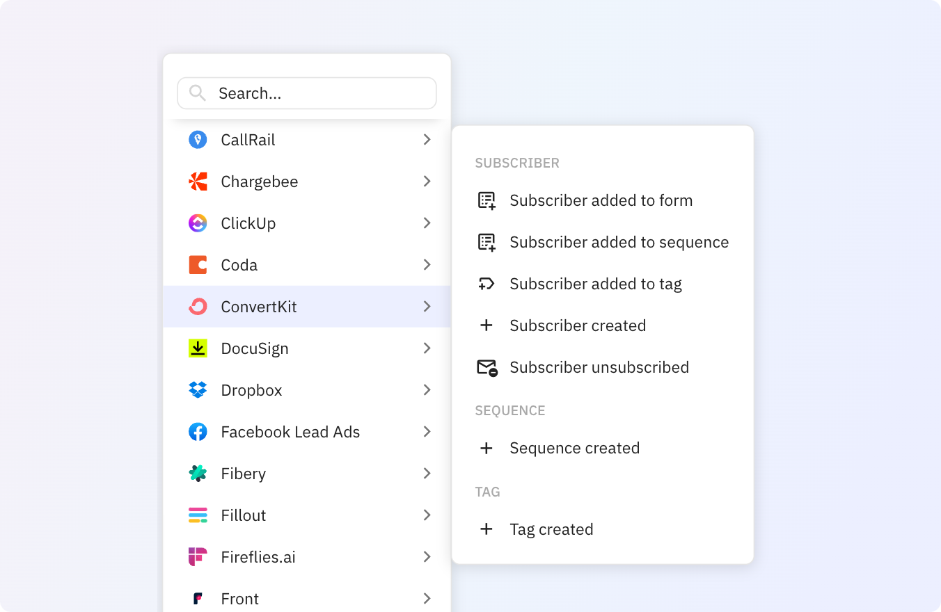 Use Relay.app's ConvertKit integrations to trigger actions across your apps