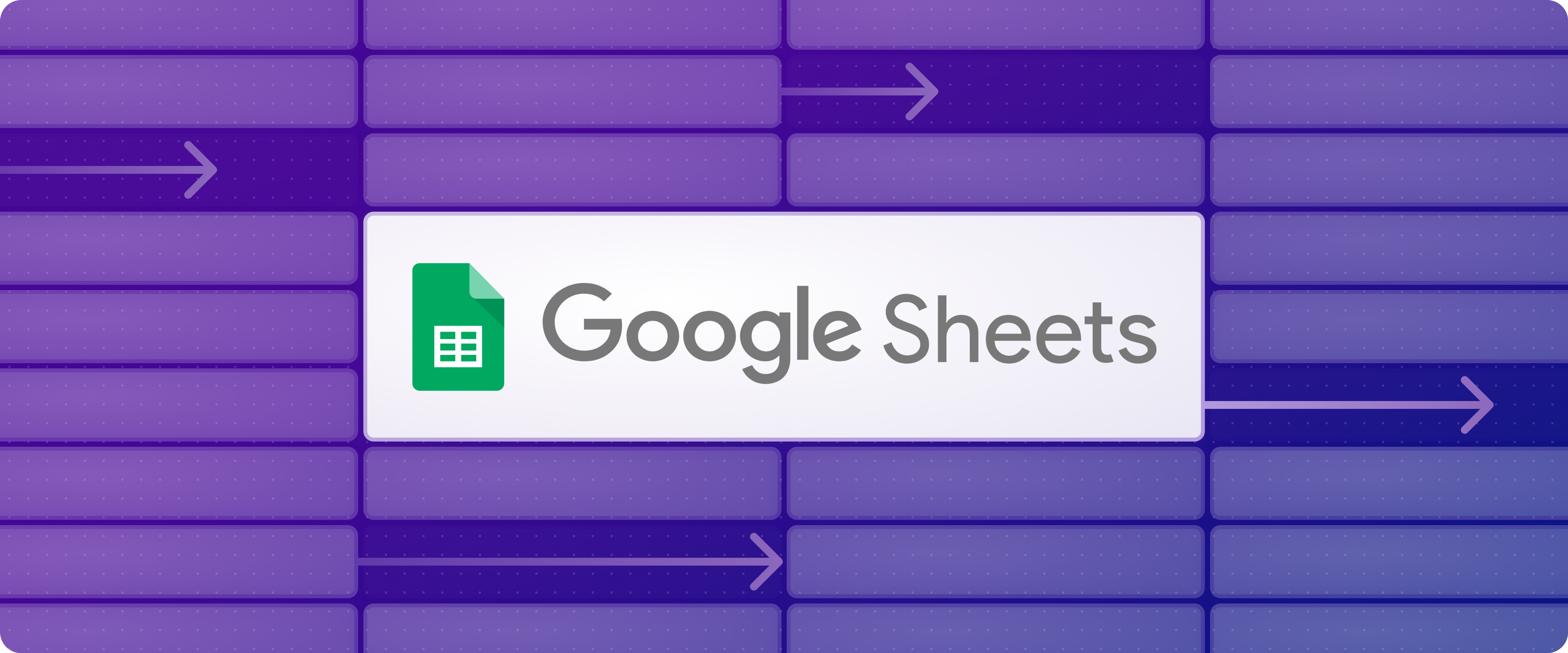 Decorative banner with Google Sheets logo