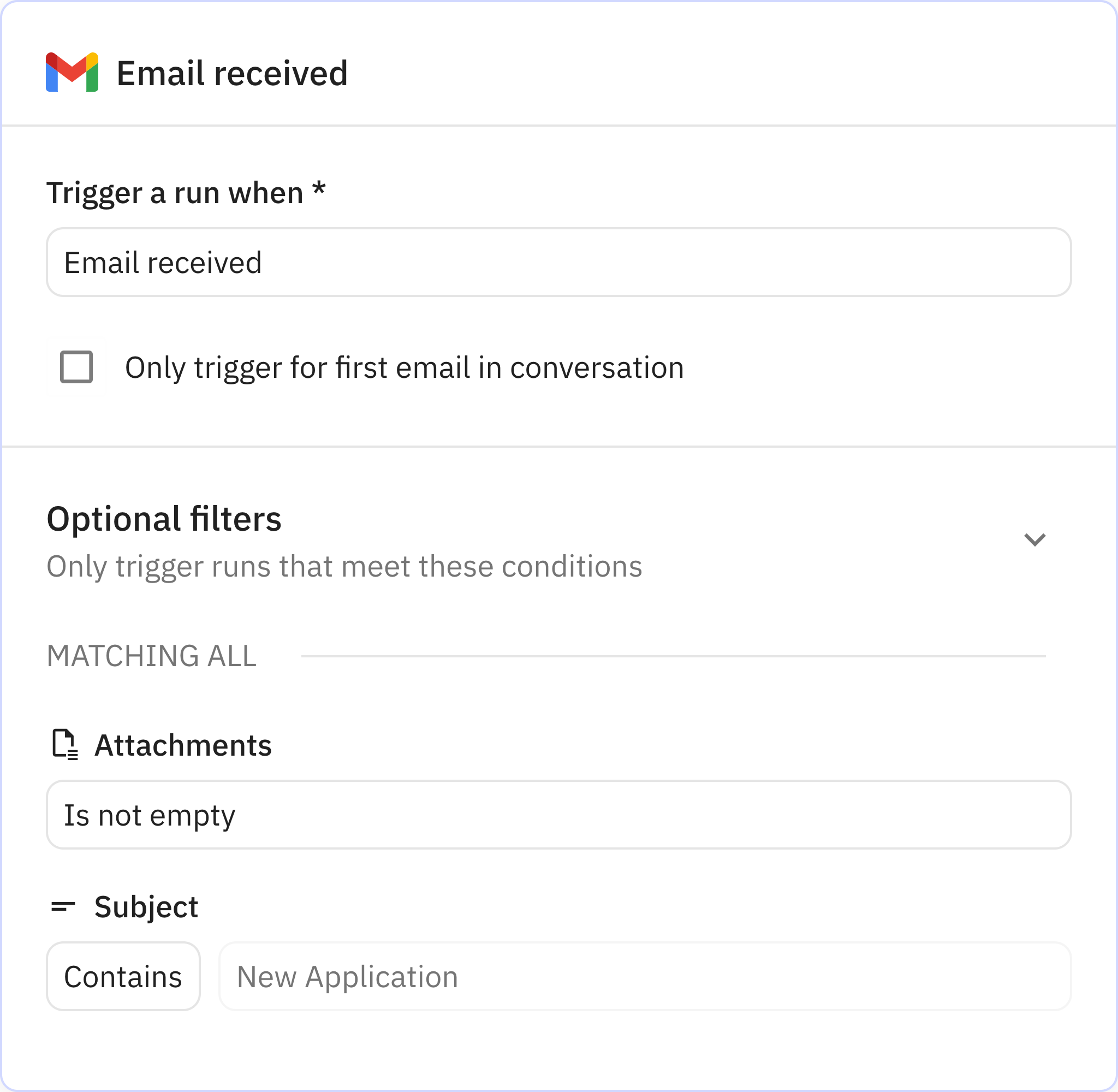 Relay.app screenshot of: Email received