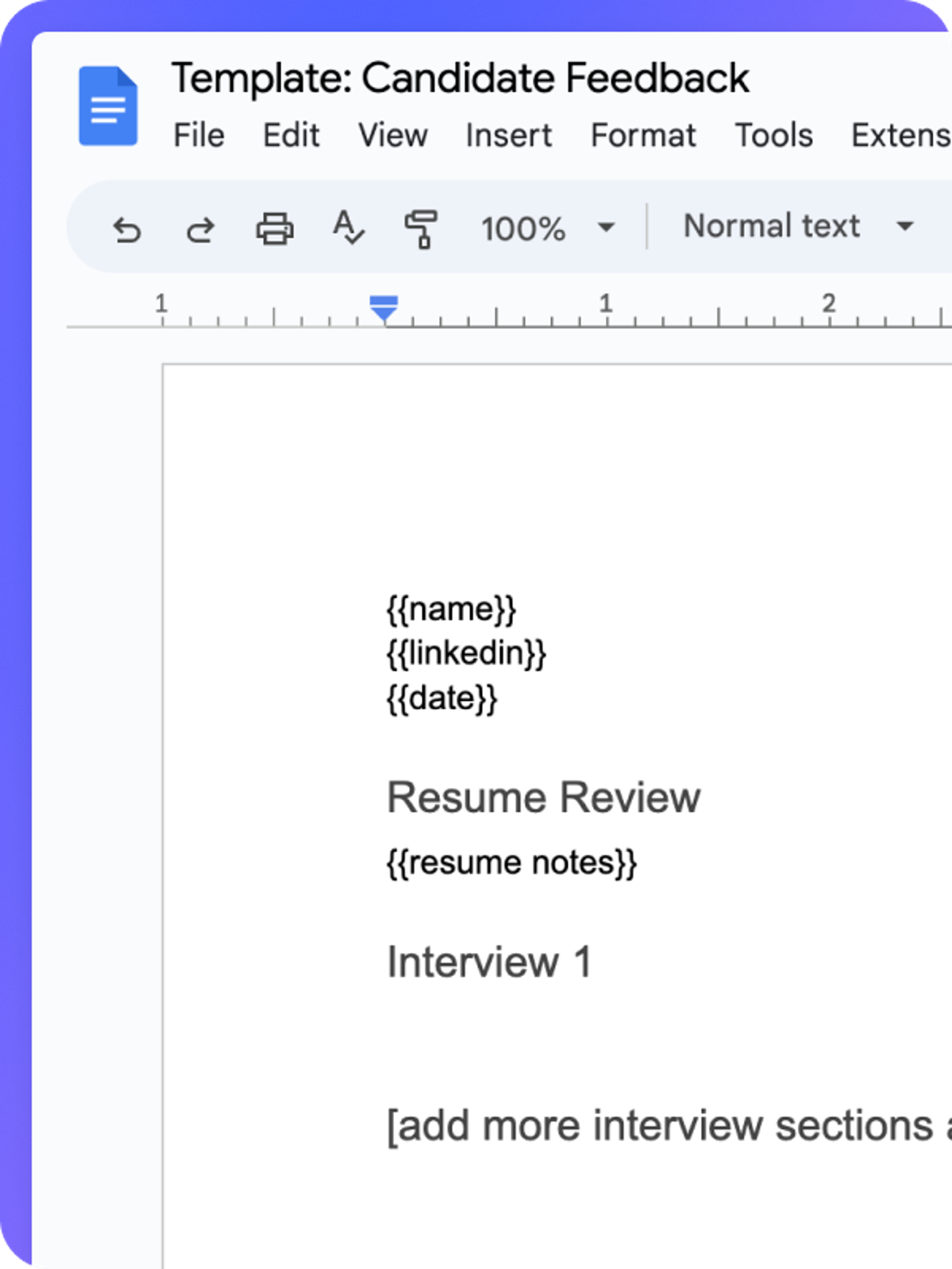 Step 2: Create a Notes Doc & Send an Interview Invitation