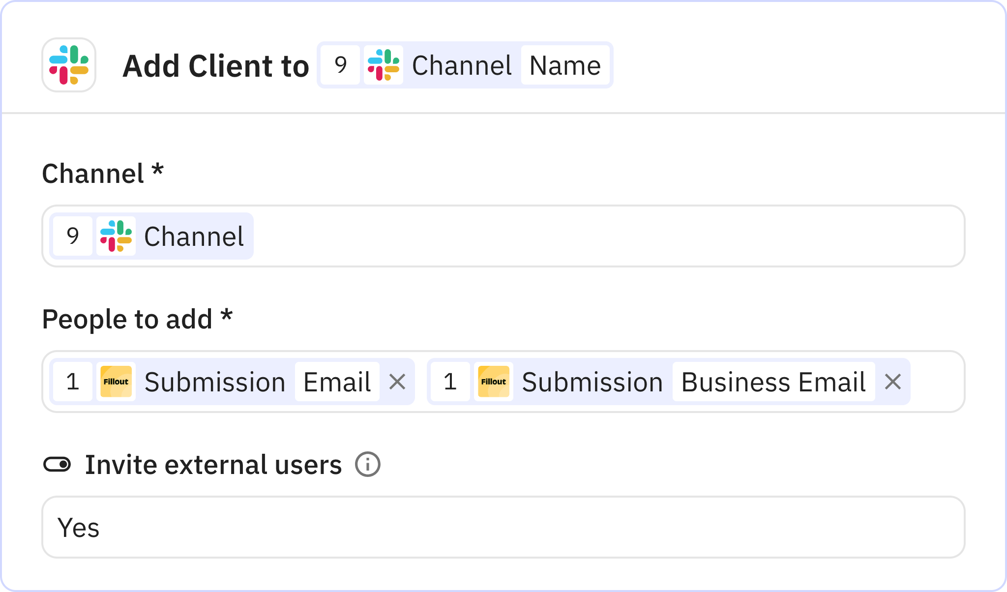 Relay.app screenshot of: Add Client to