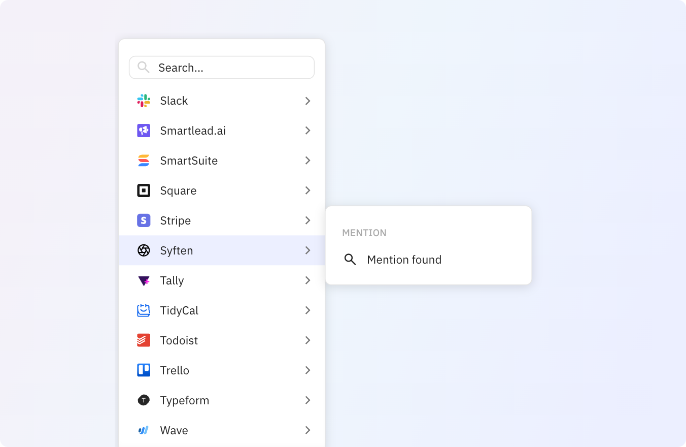 Use Relay.app's Syften integrations to trigger actions across your apps