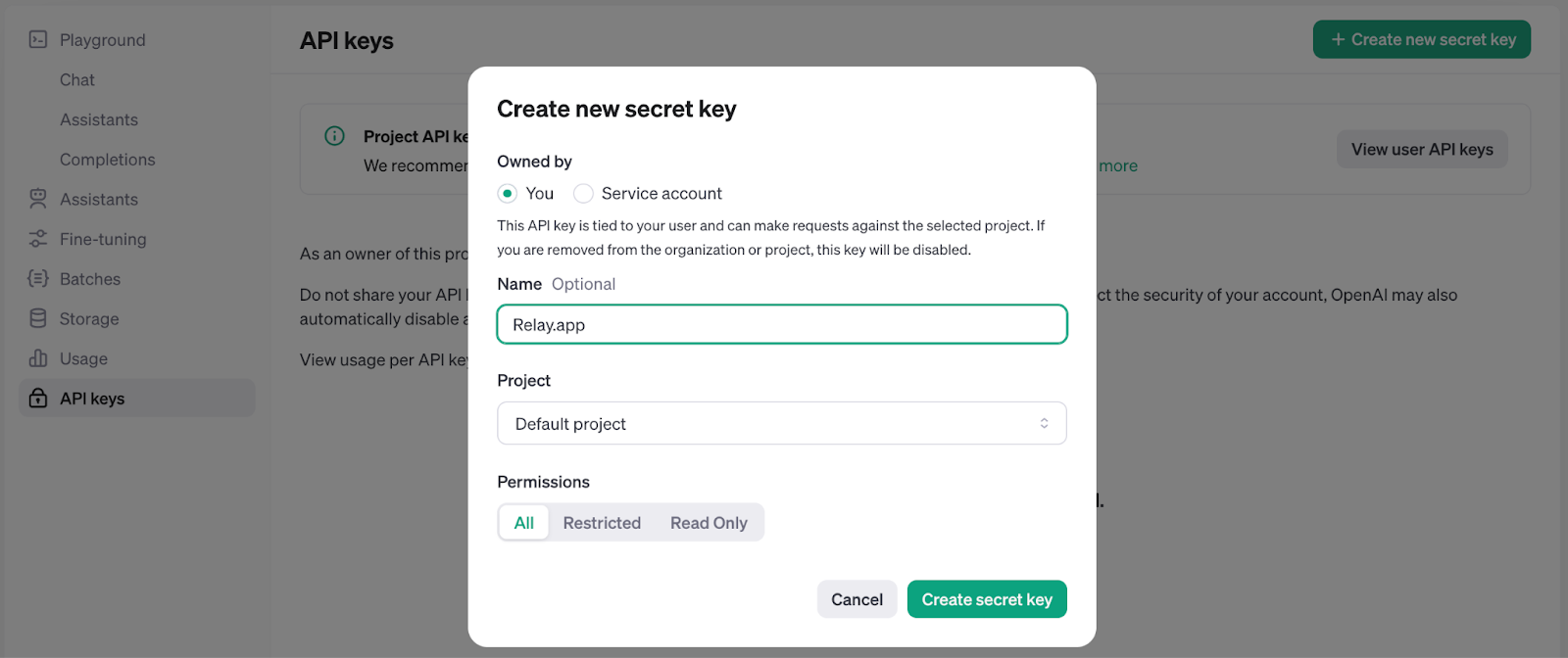 Generating your key
