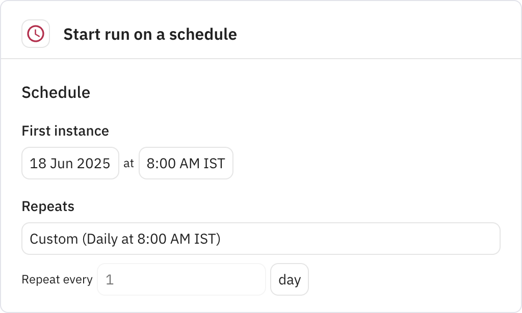 Relay.app screenshot of: Trigger