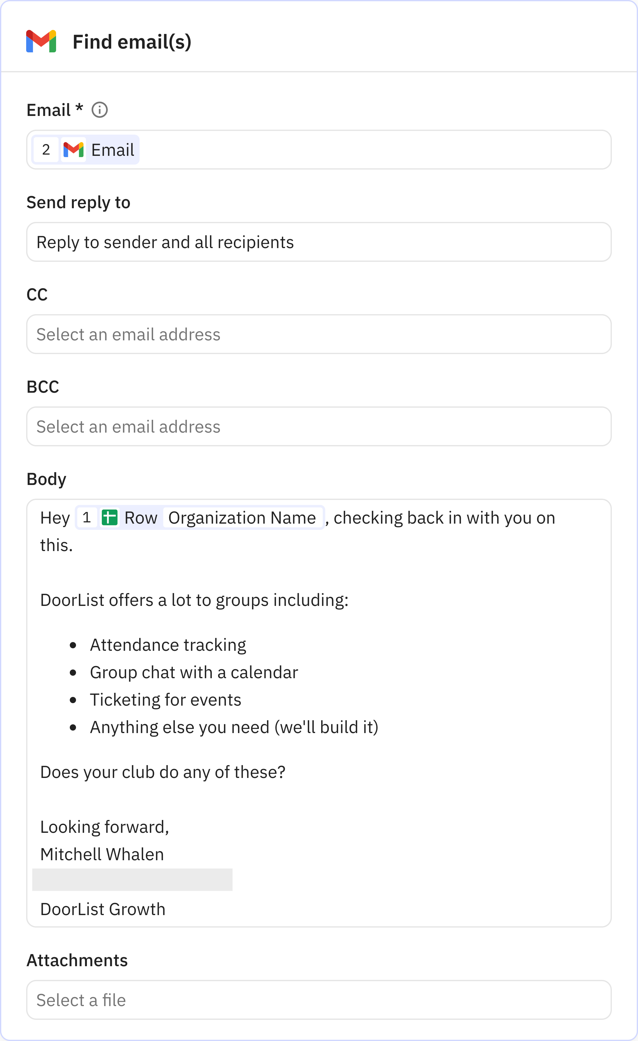 Relay.app screenshot of: Reply