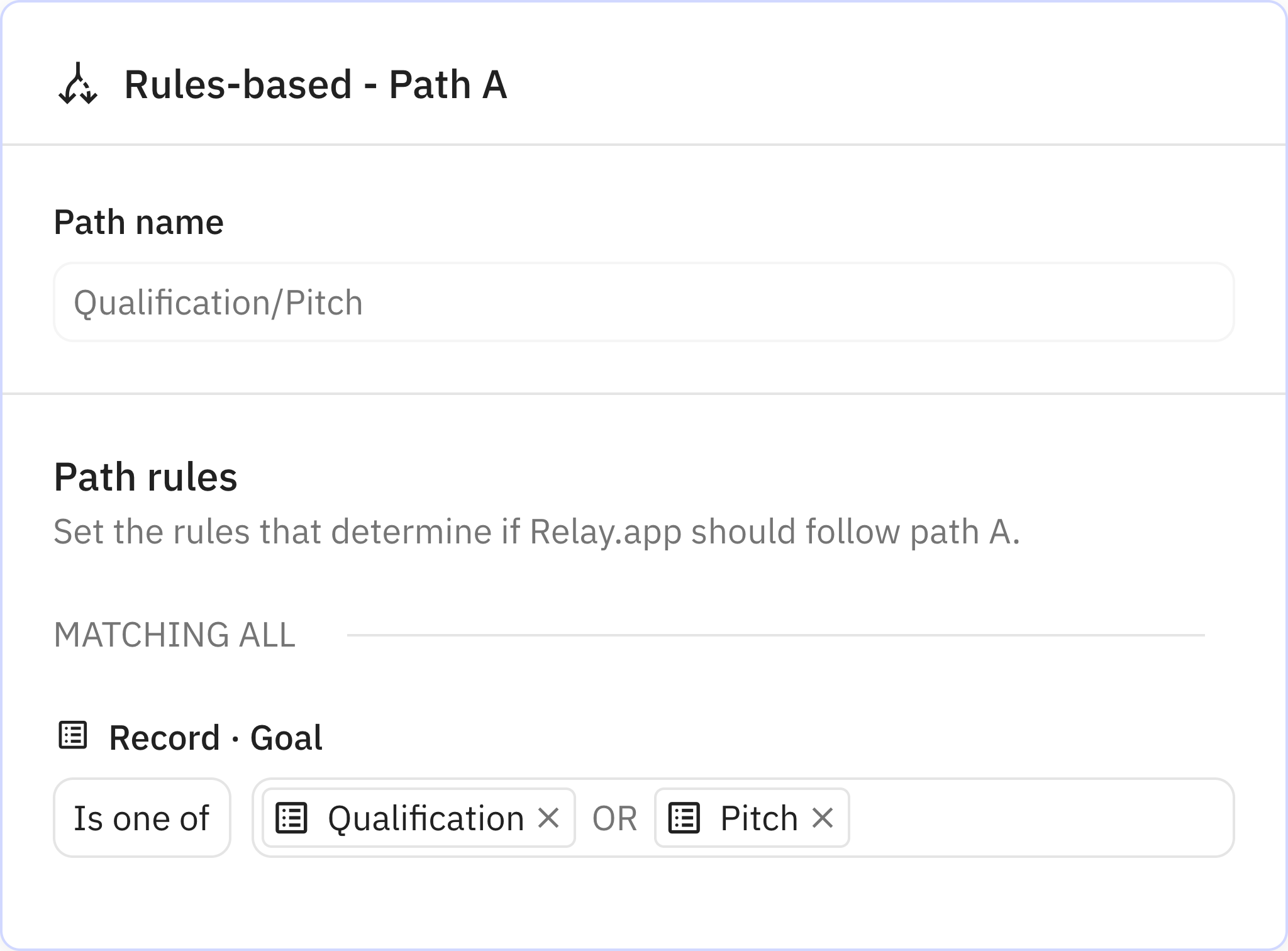 Relay.app screenshot of: Qualification/Pitch