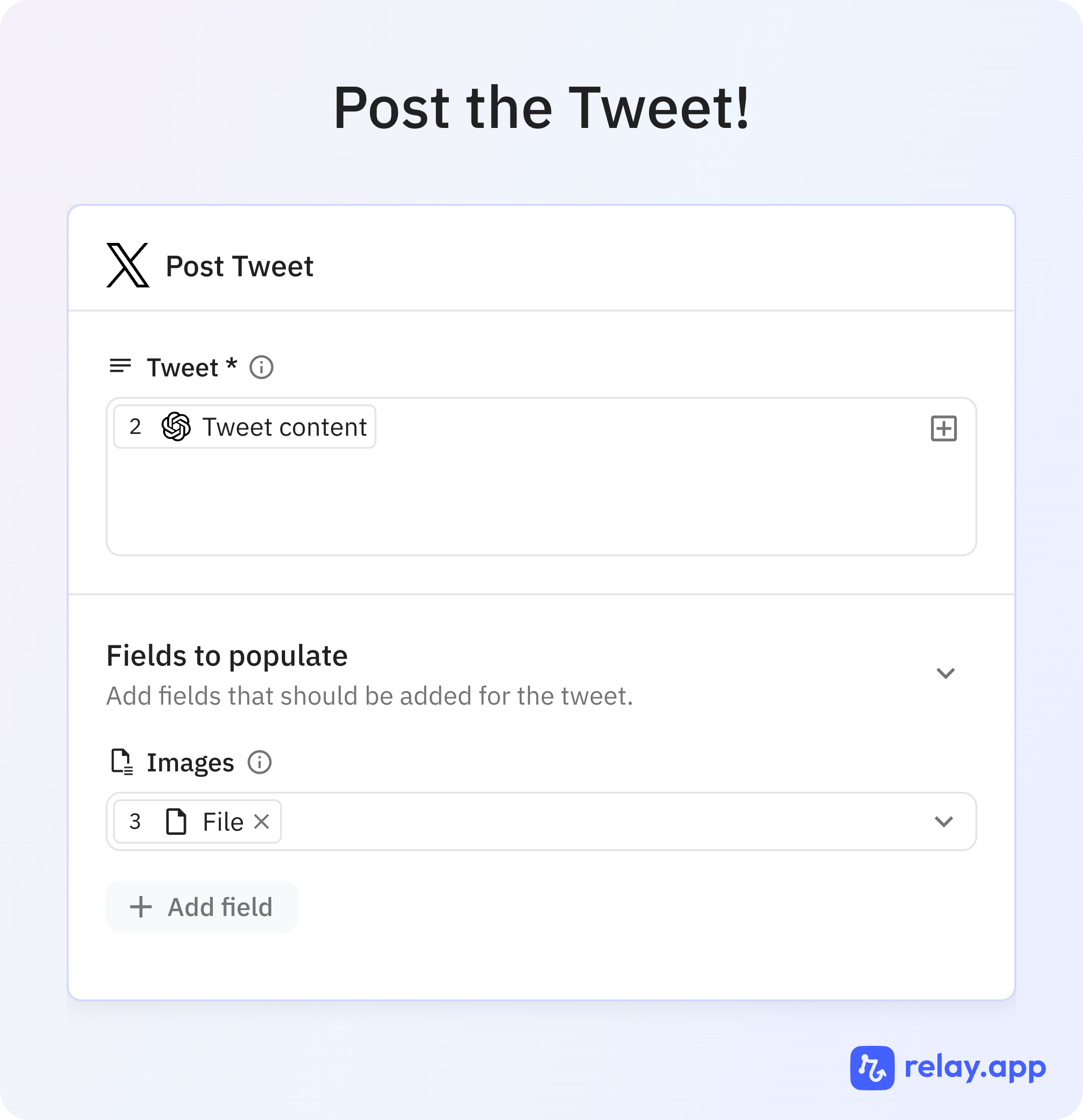 Automatically post the tweet