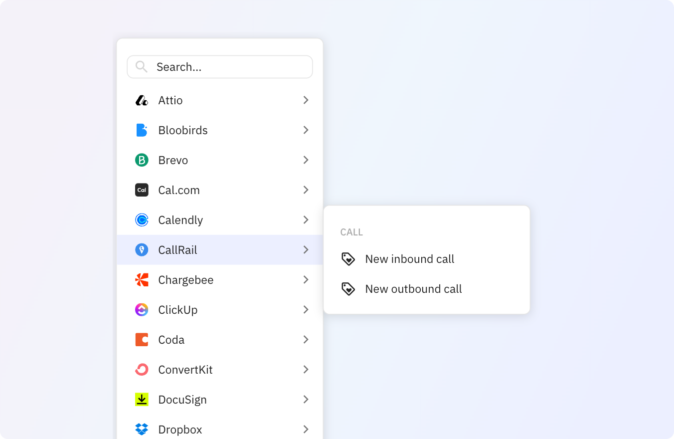Use Relay.app's CallRail integrations to trigger actions across your apps