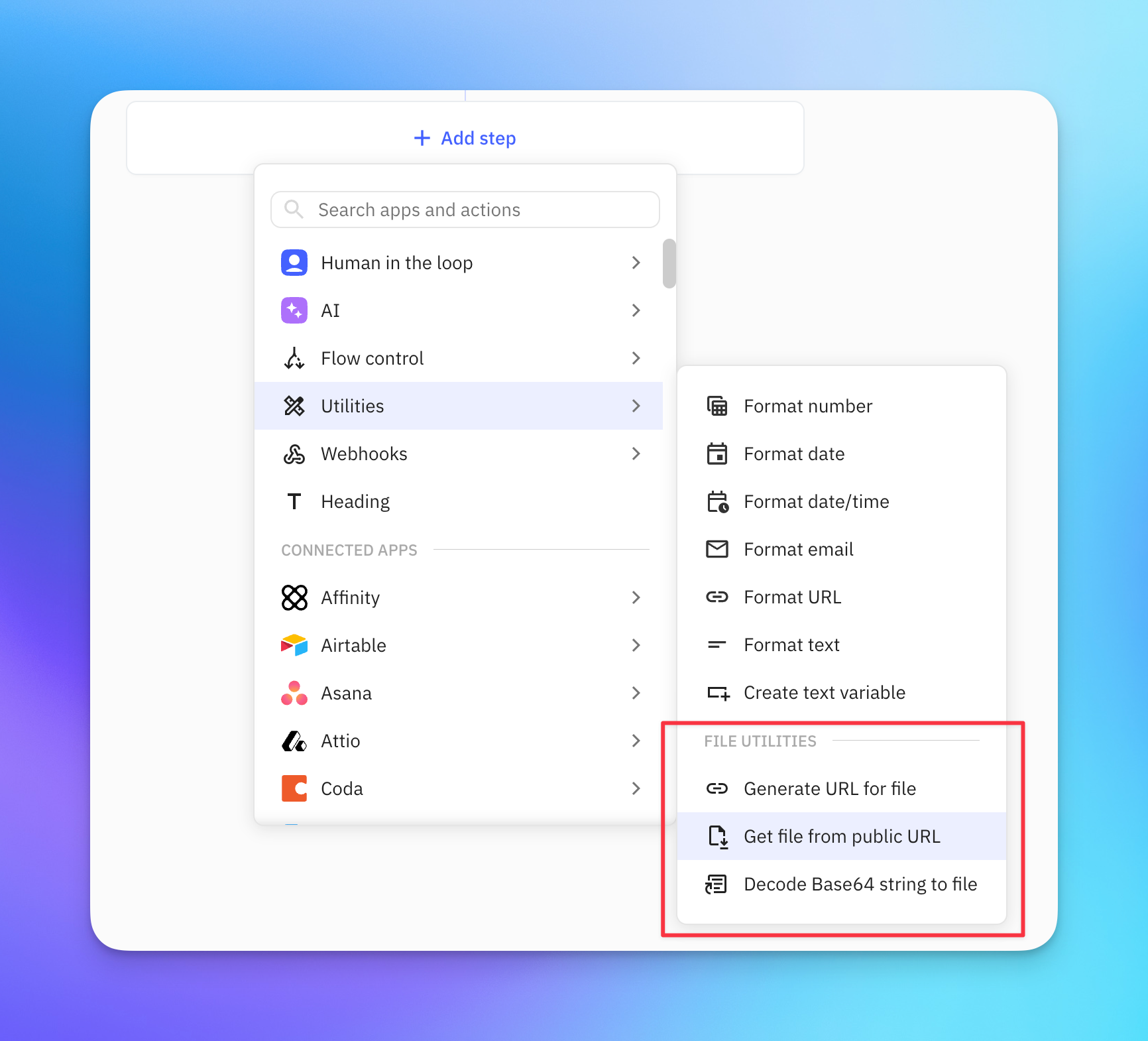 New file utilities for decoding Base64 strings and getting files from a public URL