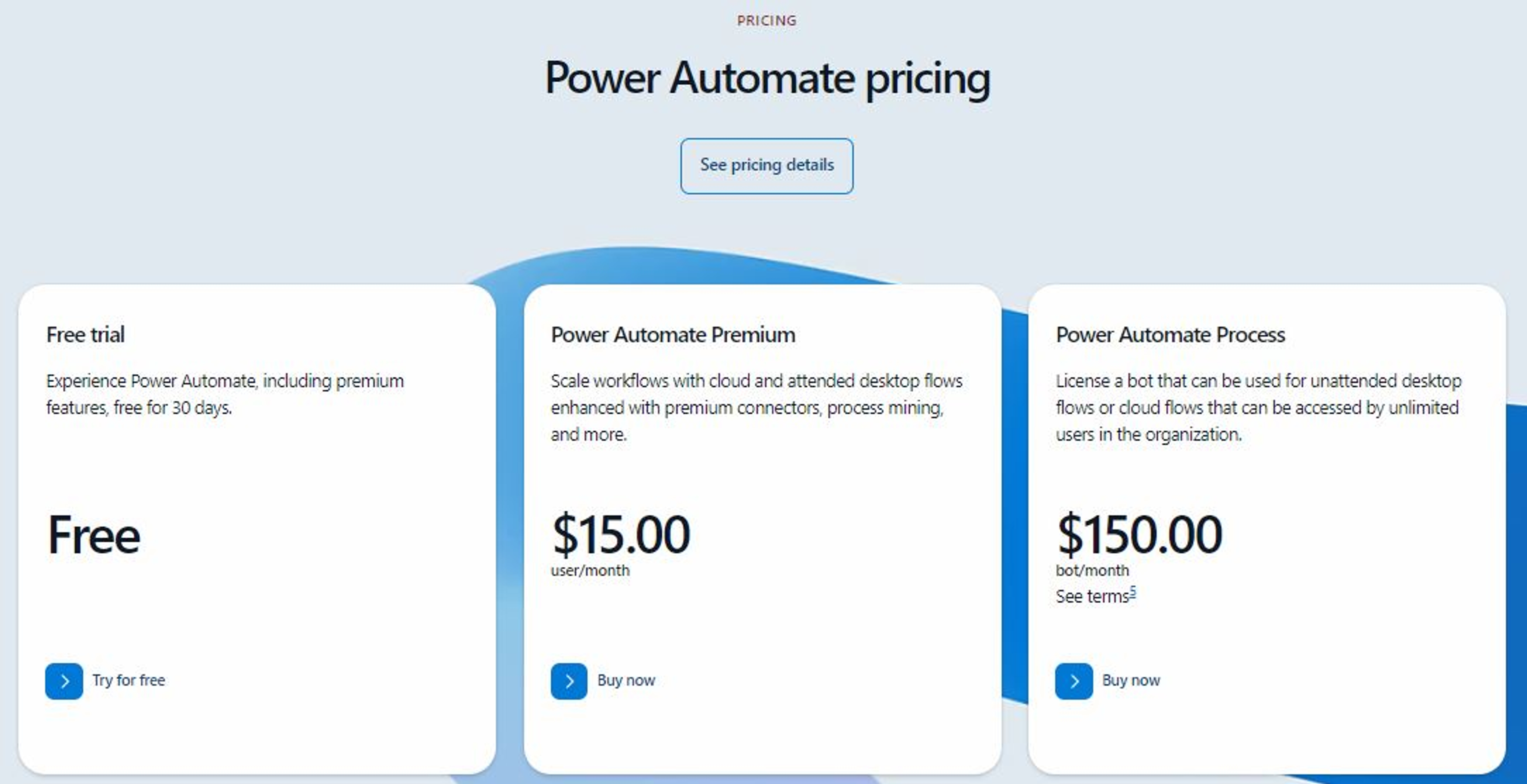 Power automate pricing