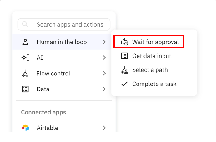Human in the loop feature in Relay