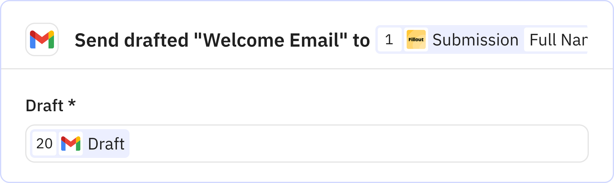 Relay.app screenshot of: Send drafted "Welcome Email" to