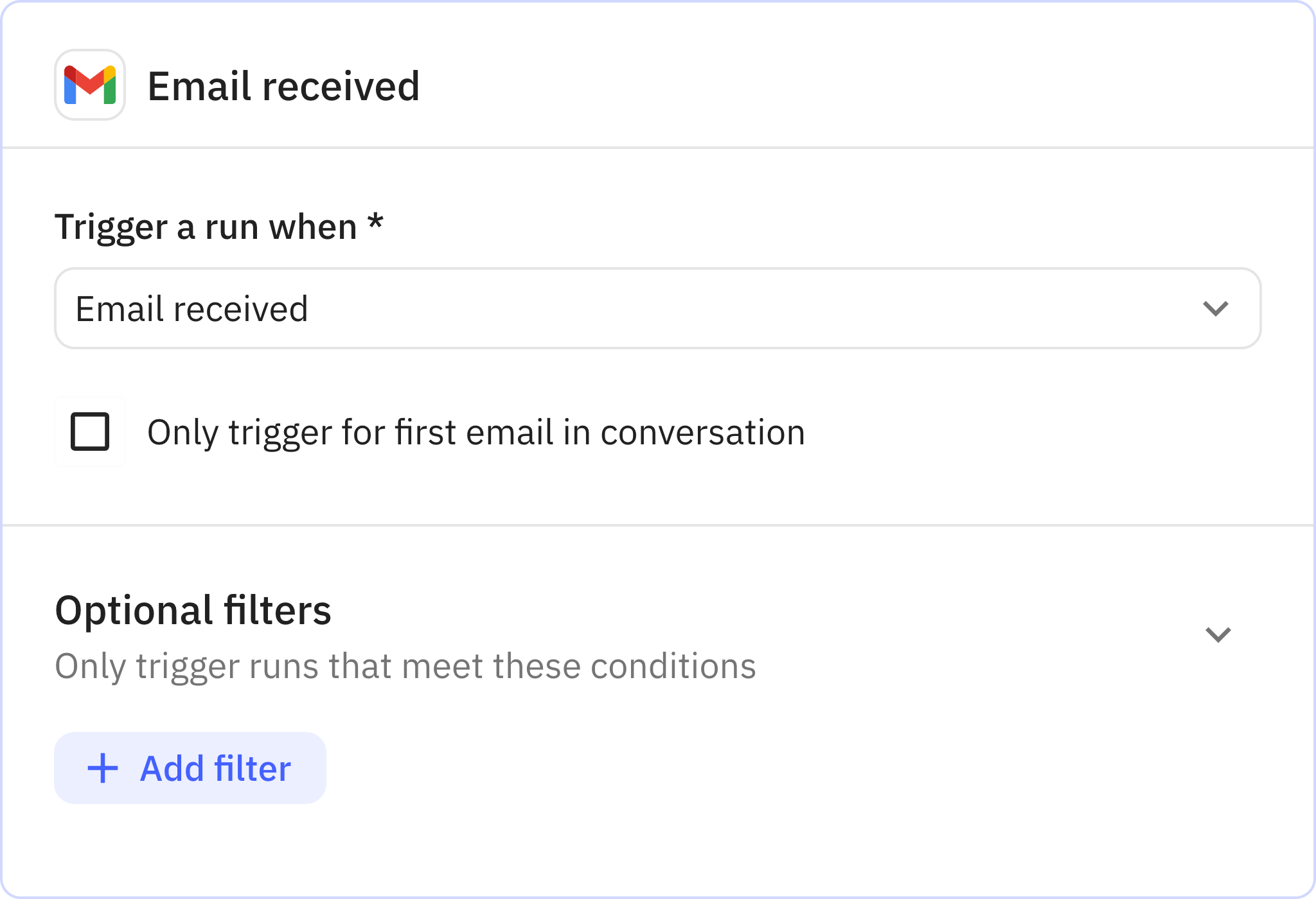 Relay.app screenshot of: Trigger