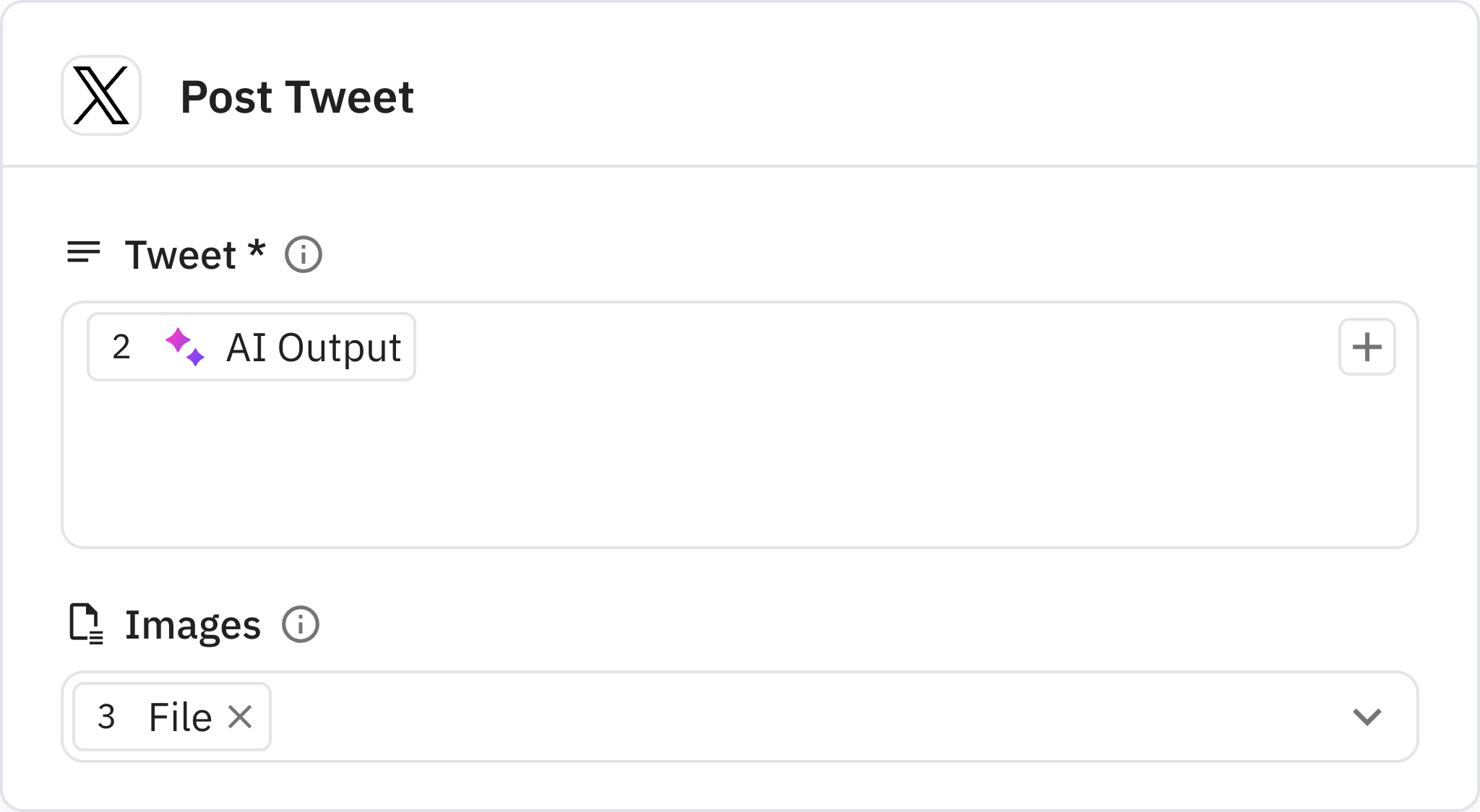 Relay.app screenshot of: Post Tweet
