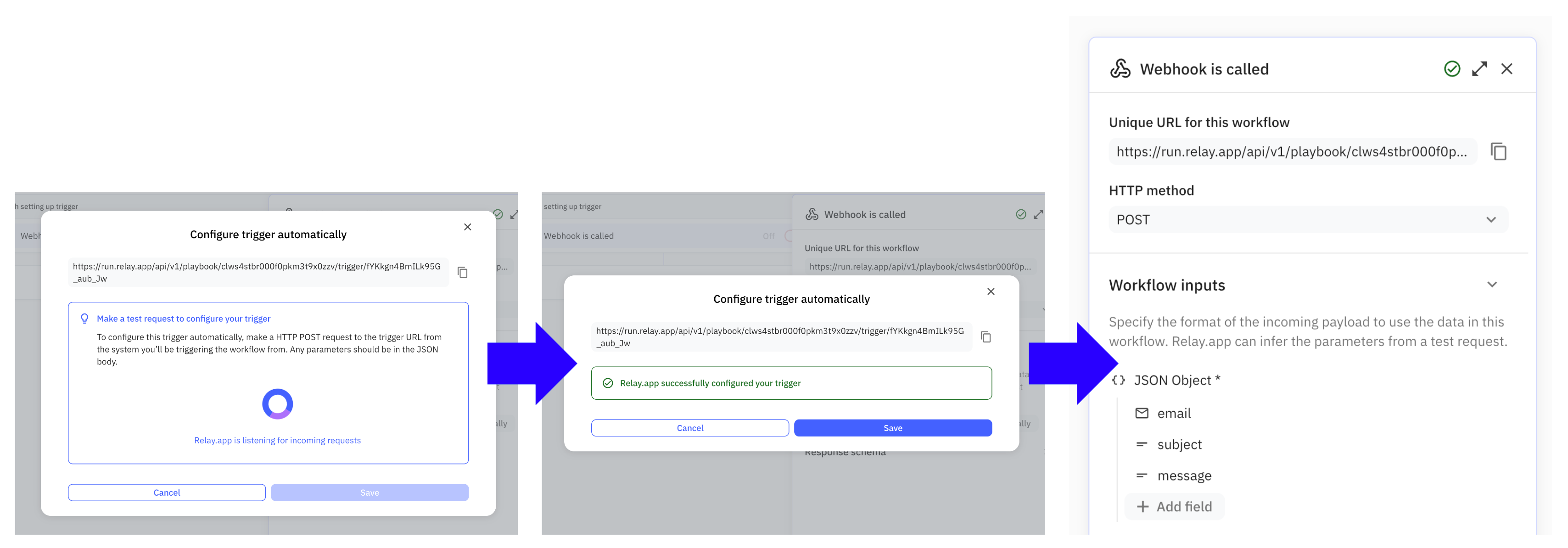 The easiest way to wire up a Webhook Trigger's payload is by issuing a test request