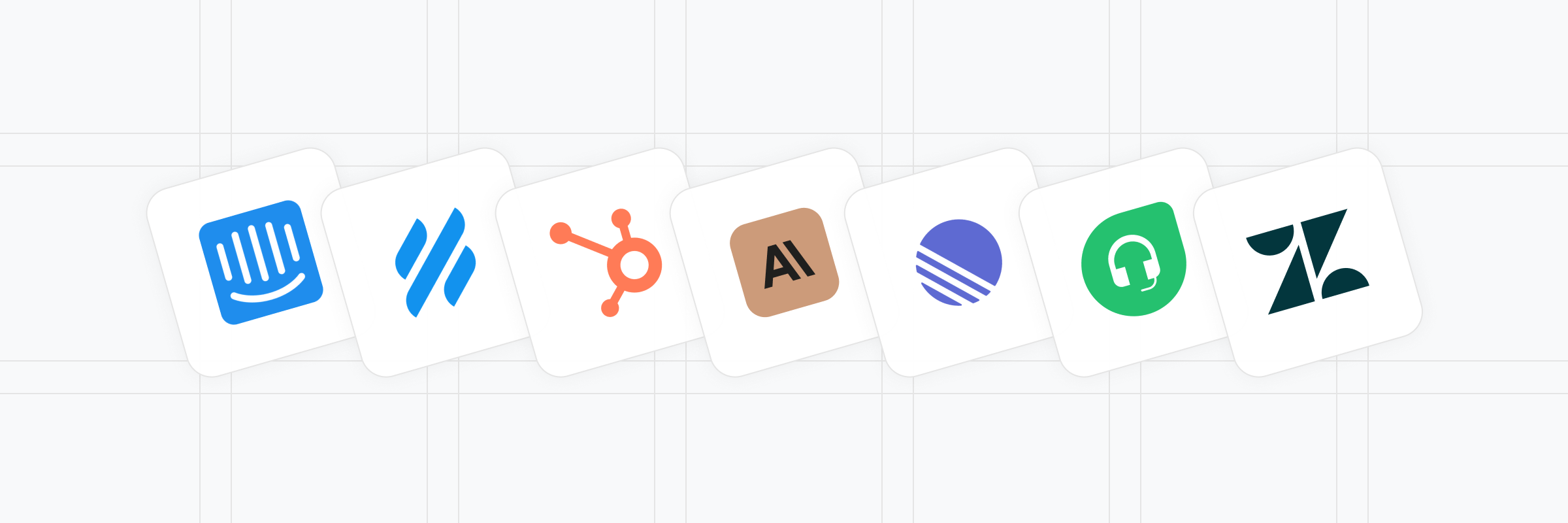 Logos of Intercom, Help Scout, HubSpot, Anthropic, Linear, Freshdesk, Zendesk