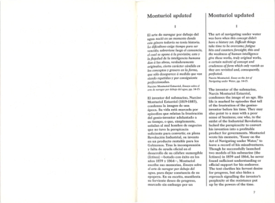 Black and white scan of an interior book spread, pages 6-7. Left page is blank. Right page features a bilingual introduction set in two columns. Left side is the beginning of the English text, right side is the beginning of the Spanish text