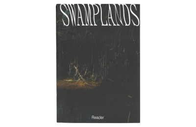 Book cover with nightview photo of a swamp mangrove, large white title overlaid in top section