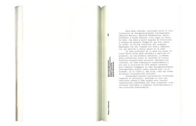 Scan of a spread, white page on left, Spanish text on right side. Black ink on white page, typewriter typeface.