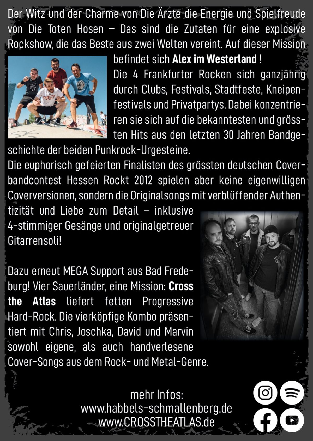 Flyer (Rückseite) — Habbels - Kulturbühne & Eventlocation