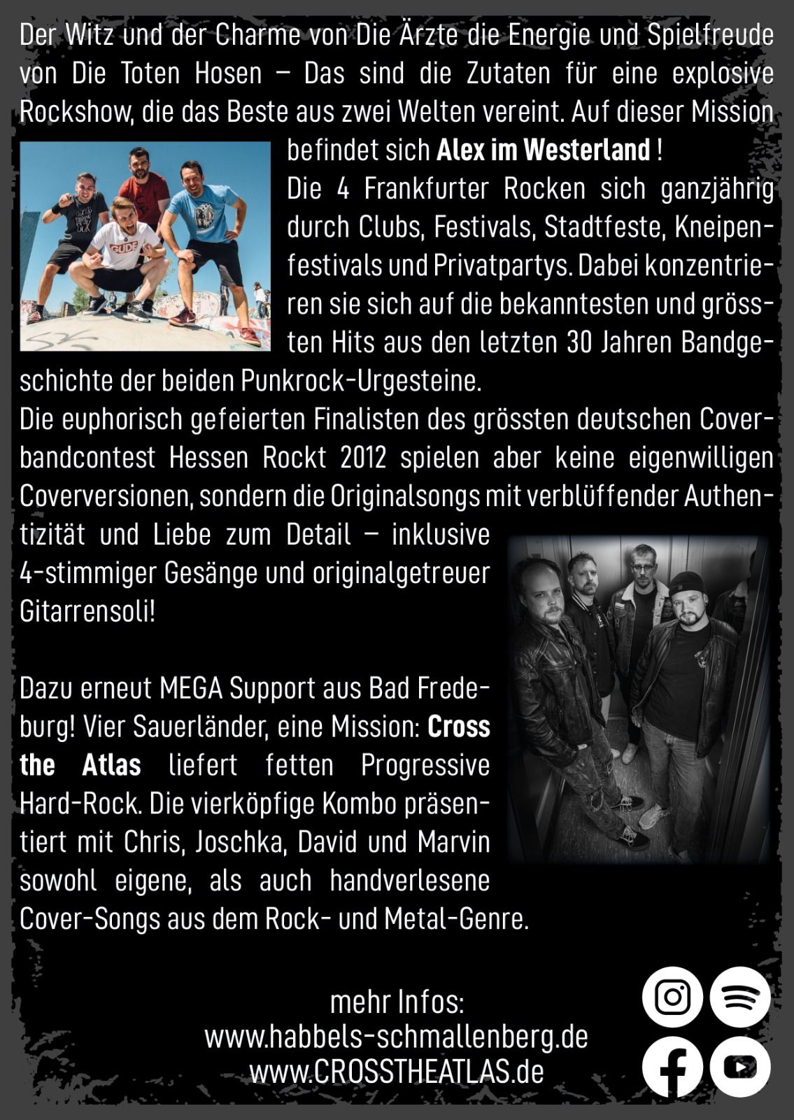 Flyer (Rückseite) — Habbels - Kulturbühne & Eventlocation
