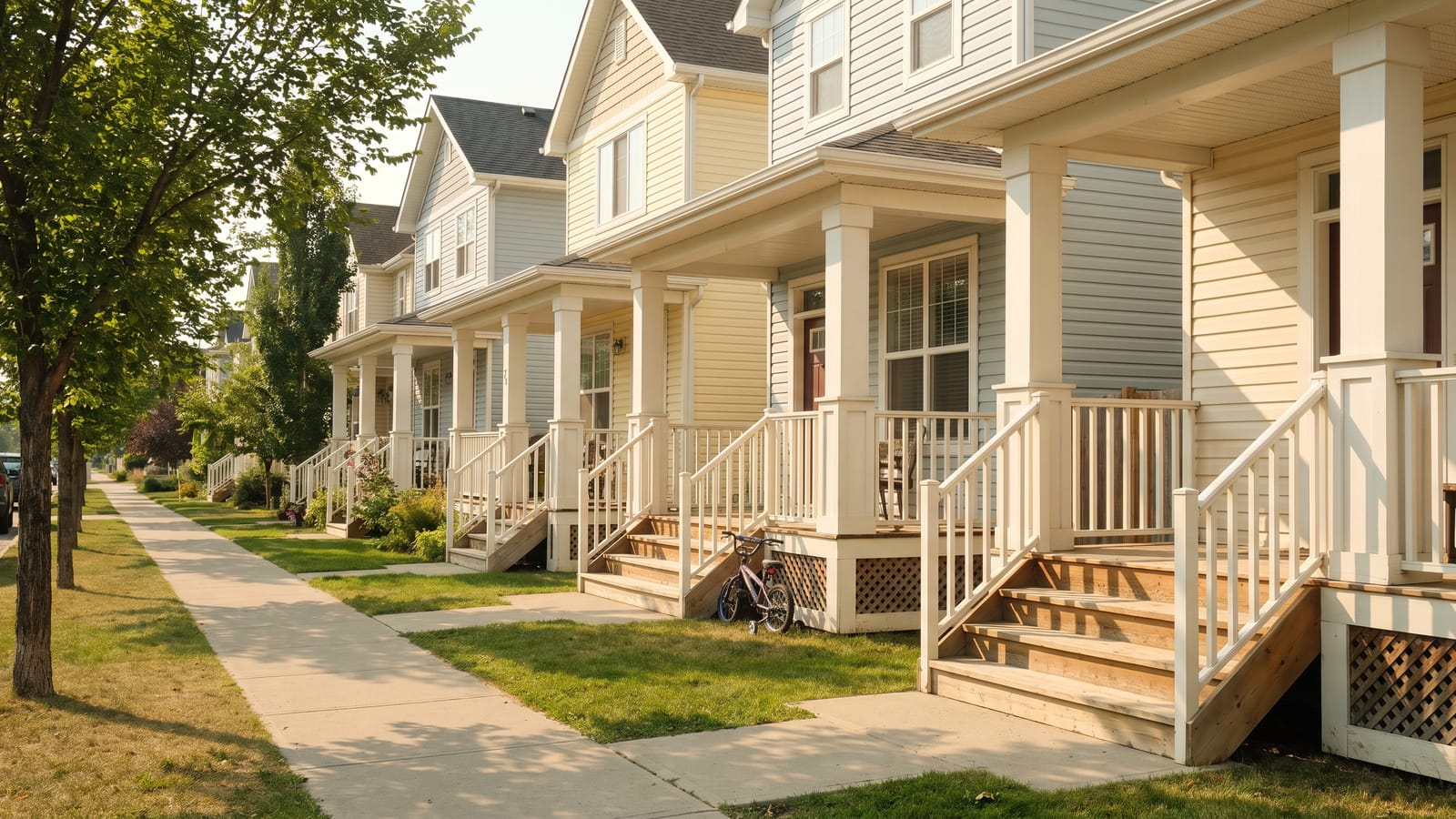 Front-porch homes typical of Terwillegar Towne