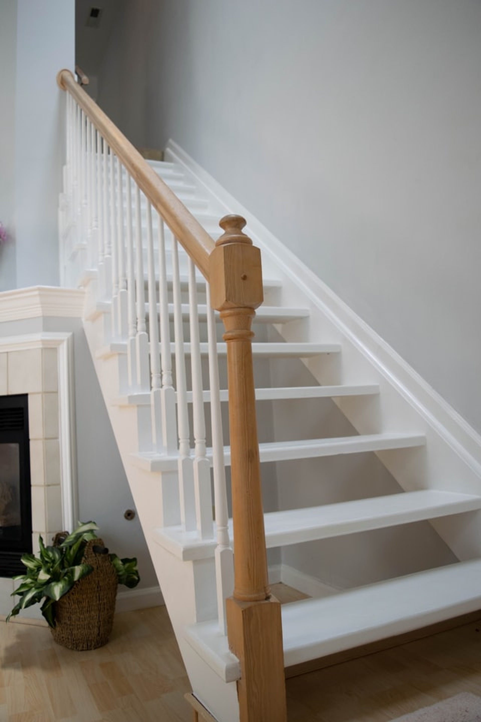 A staircase in a home