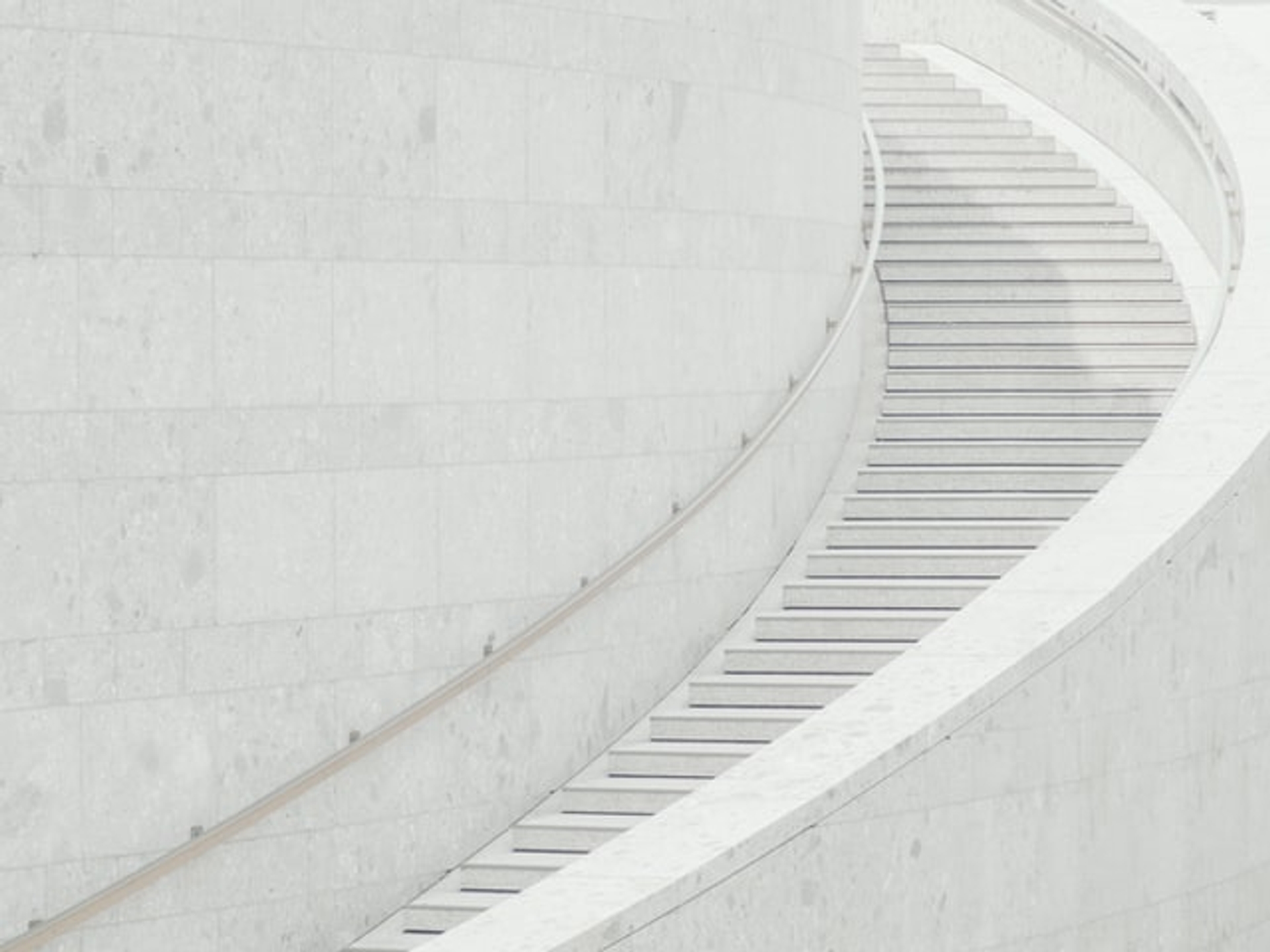 A large white staircase