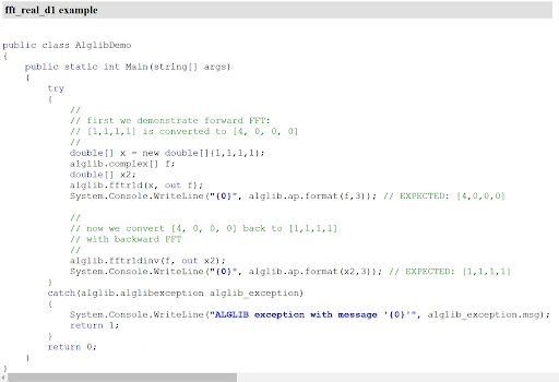 Alglib Example