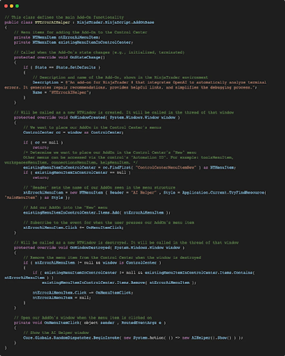 Add On Framework
