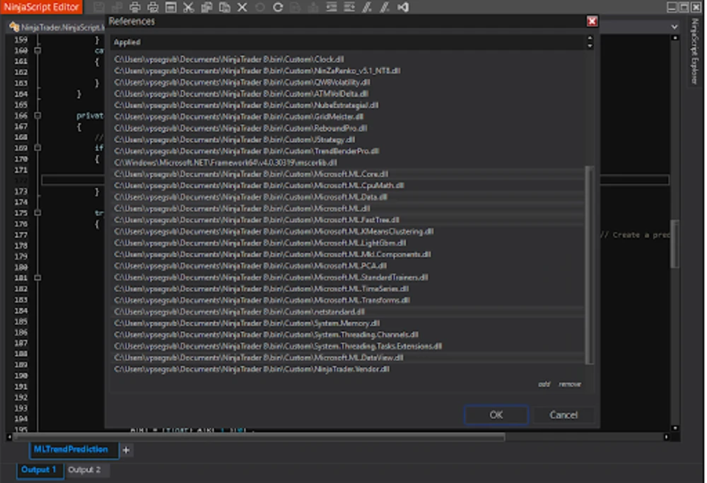 NinjaScript editor