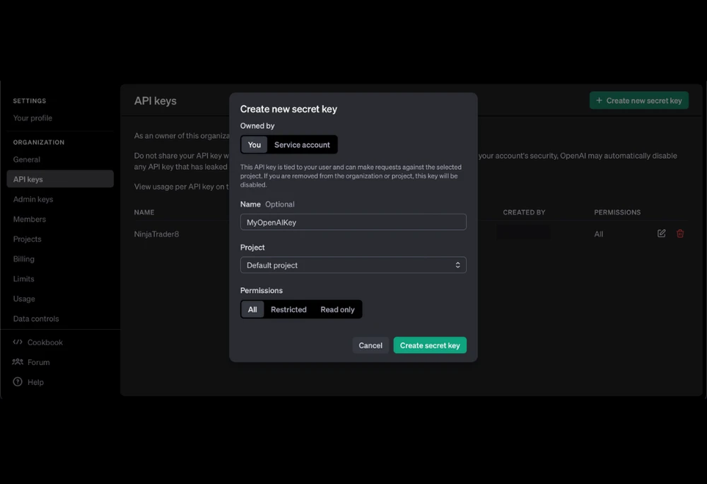 Generate an API Key