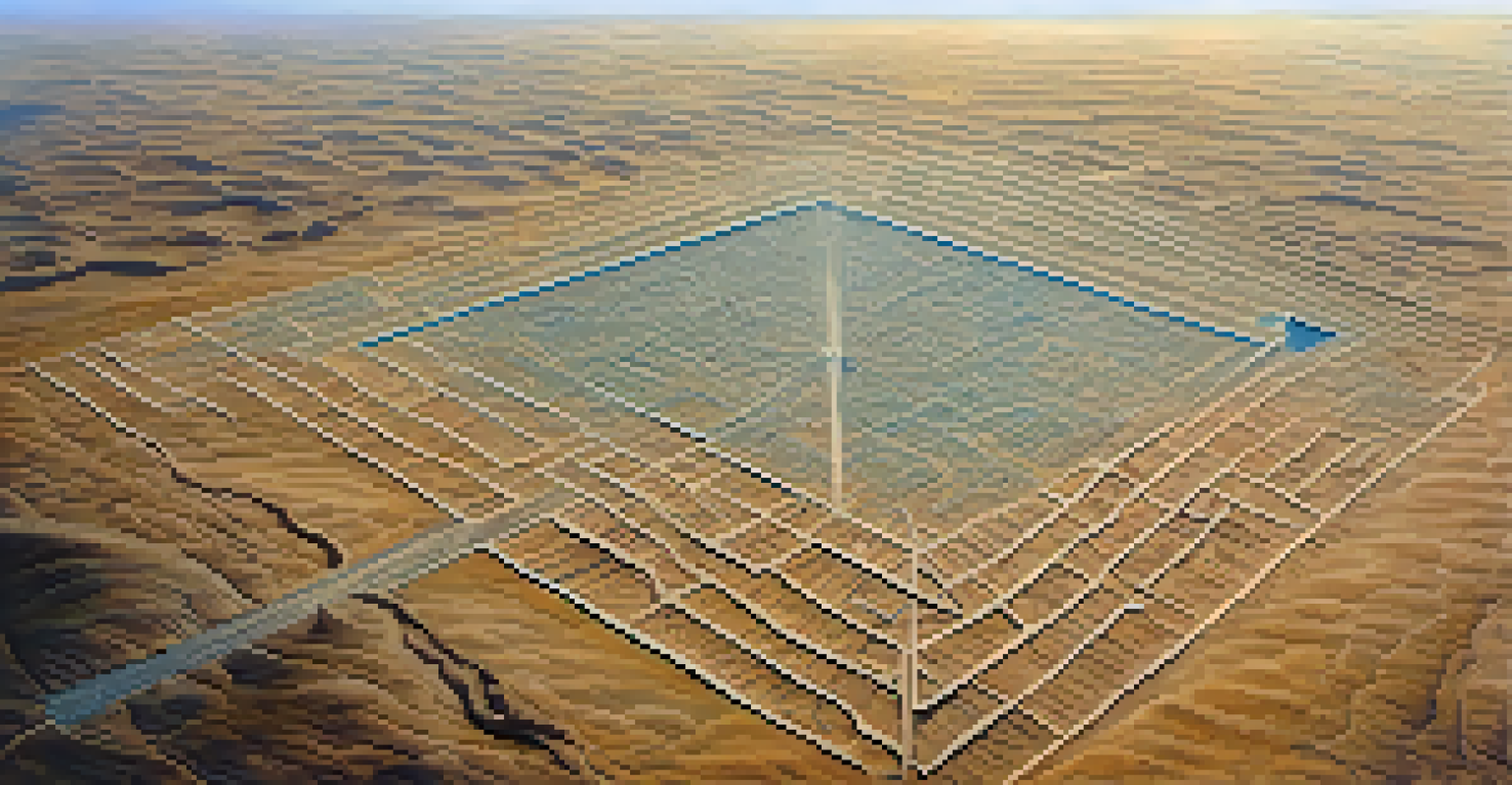 An aerial perspective of the Nazca Lines, showcasing various geoglyphs in the desert landscape of Peru.