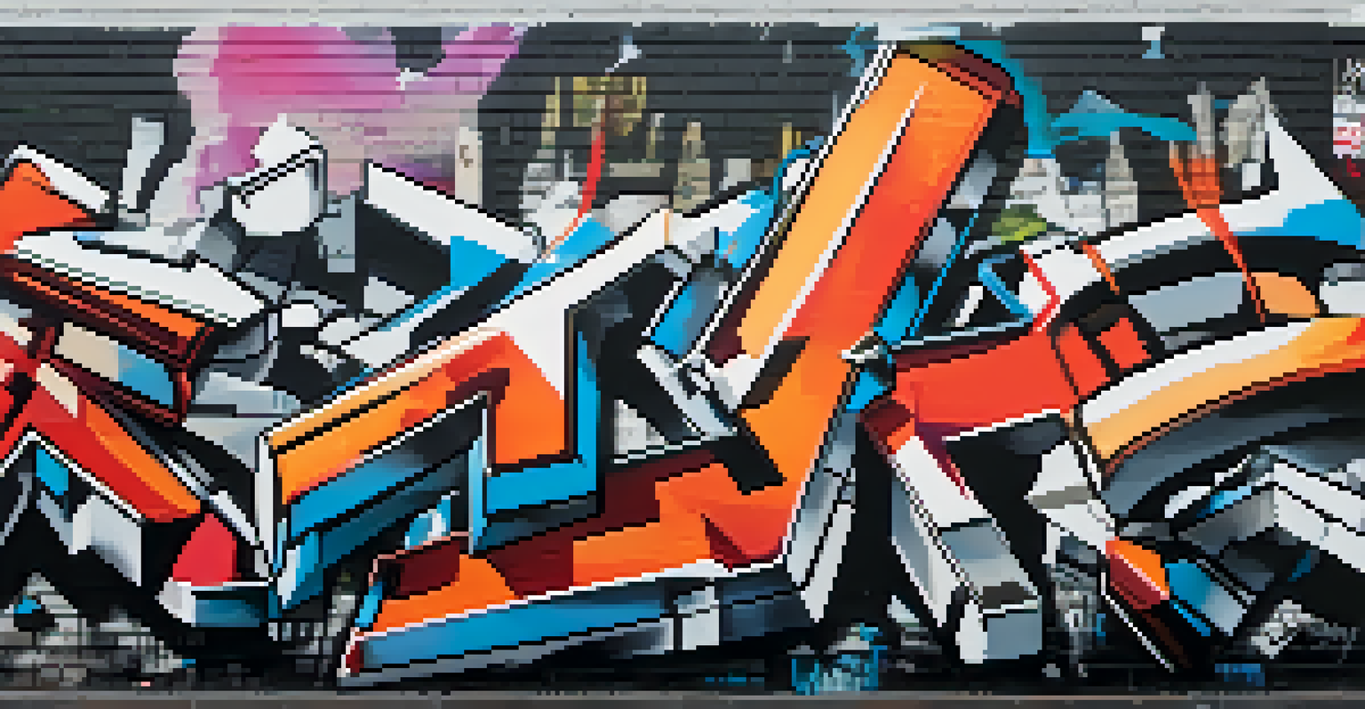 A detailed graffiti artwork focused on social justice themes, showcasing vibrant colors and intricate textures in sunlight.