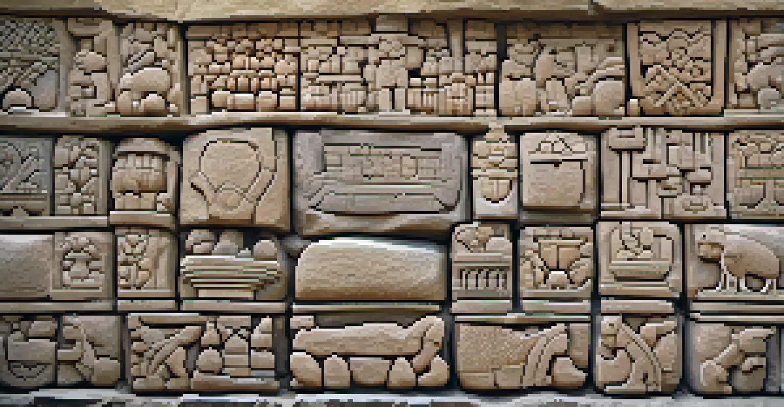 A close-up view of the intricate stone carvings and masonry of Kuelap fortress, highlighting the texture of weathered stones in natural light.
