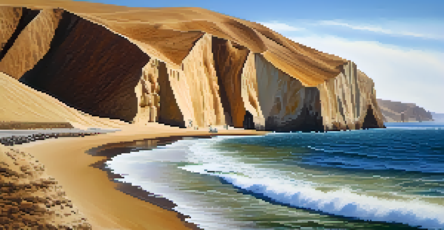 A panoramic view of the Paracas National Reserve with accessible viewpoints and beautiful coastal scenery.